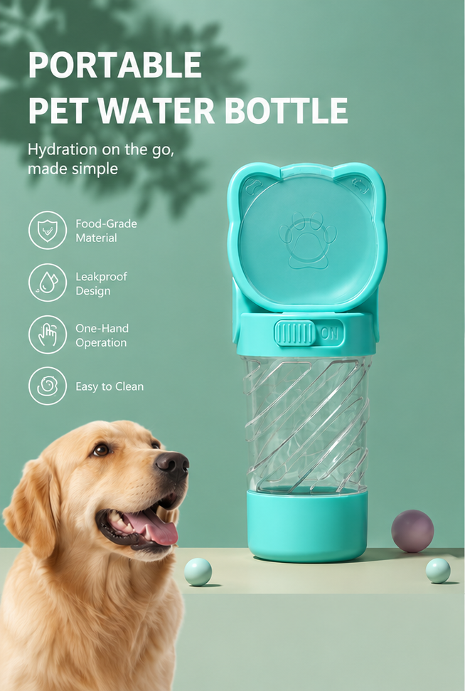Dog Adventure Kit - Water Bottle & P-Leash