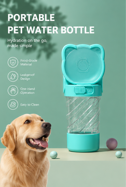 Cat Ear Travel Bottle Set - Food, Water & Bag Dispenser
