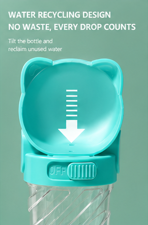 Cat Ear Travel Bottle Set - Food, Water & Bag Dispenser