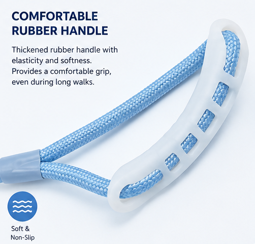 Heavy-Duty Dog P-Leash - Blue